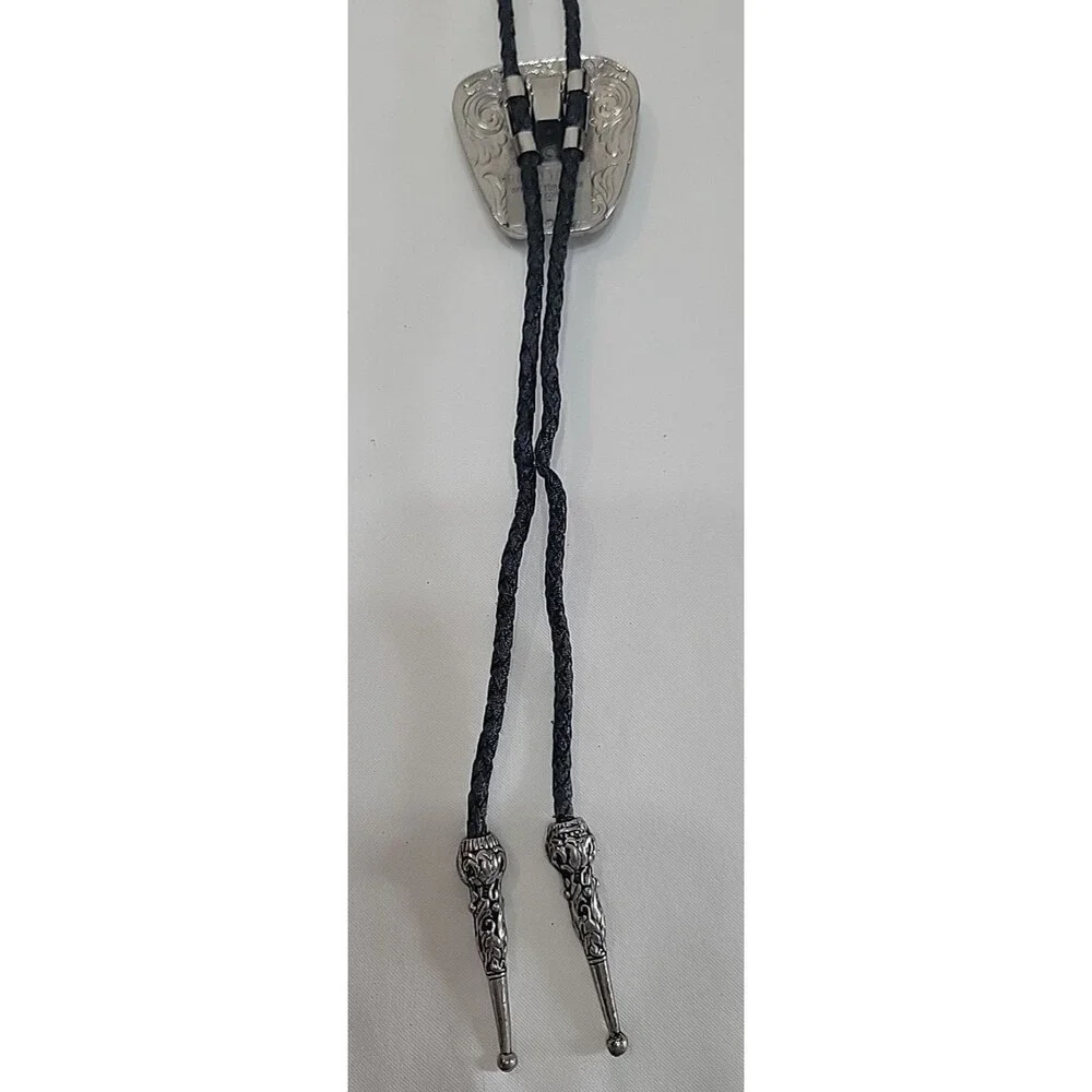 Lot of 4 Vintage SSI Western Bolo Ties USA Genuine Turquoise Coral Steer Bronco